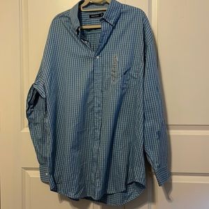 Nautica blue plaid button down. Size XXL